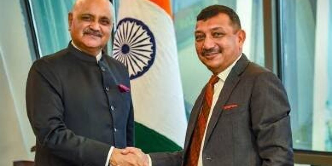 New-CBI-director-Praveen-Sood-L-with-the-agencys-outgoing-chief-Subodh-Jaiswal-in-New-Delhi-on-Thursday.-PTI