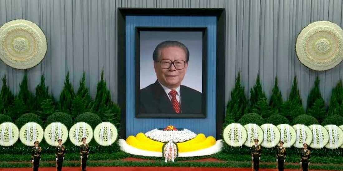 former Chinese president Jiang Zemin at the Great Hall